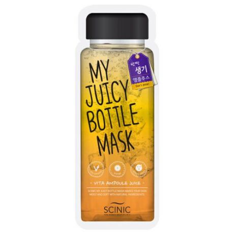 Scinic Витаминная тканевая маска My Juicy Bottle Mask Vita Ampoule Juice, 20 мл