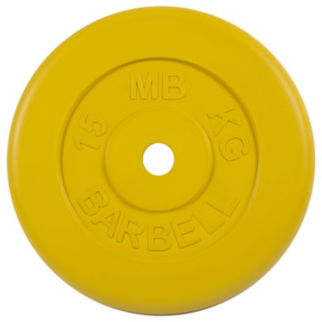 Диск MB Barbell Стандарт MB-PltC26 15 кг желтый