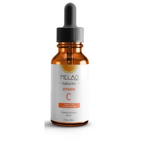 MELAO Naturals Vitamin C professional facial serum сыворотка для лица с витамином С и гиалуроновой кислотой, 30 мл