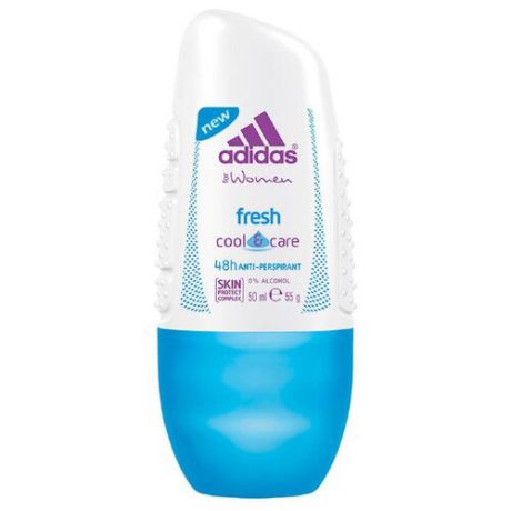 Дезодорант-антиперспирант роликовый Adidas Cool&Care Fresh, 50 мл, 55 г
