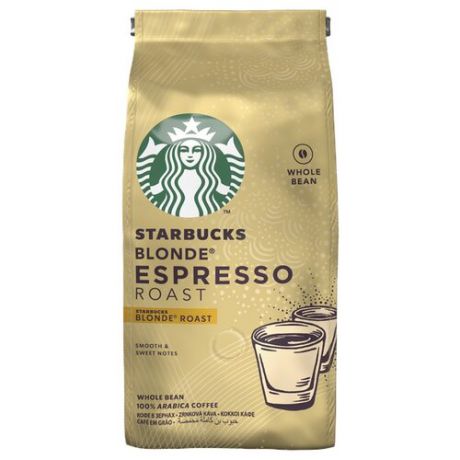 Кофе в зернах Starbucks Blonde Espresso Roast, арабика, 200 г