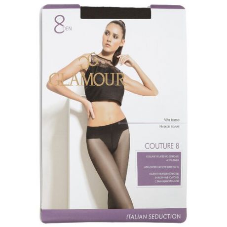 Колготки Glamour Couture 8 den, размер 4-L, nero