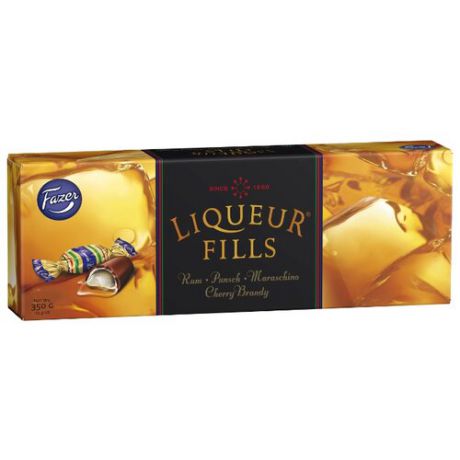 Набор конфет Fazer Liqueur Fills с ликёром 350 г золотой