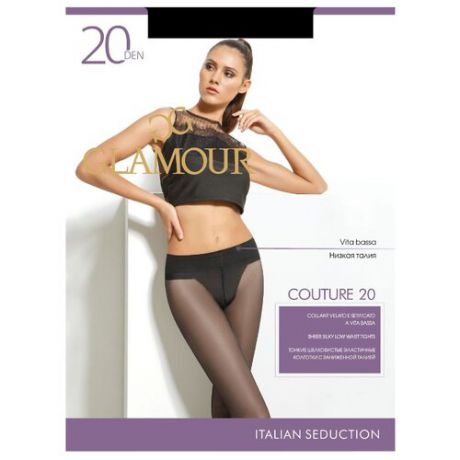 Колготки Glamour Couture 20 den, размер 2-S, nero