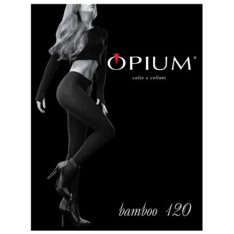 Колготки Opium Bamboo 120 den, размер 5-XL, antracite melange