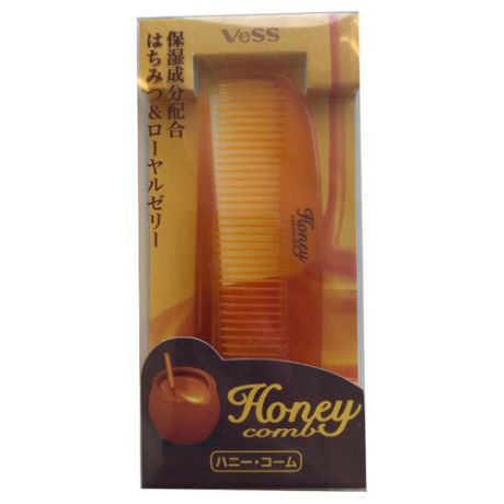 VESS Расческа для увлажнения и придания блеска волосам с мёдом и маточным молочком пчел