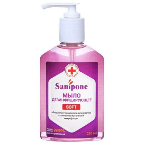 Мыло жидкое Sanipone Soft с ароматом Розы, 250 мл
