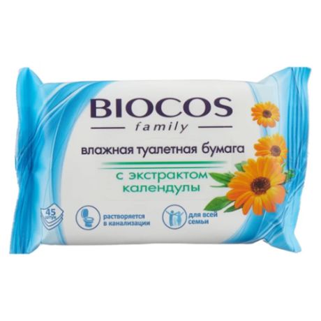 Туалетная бумага BioCos Для всей семьи, 45 л.