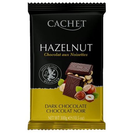 Шоколад Cachet темный с фундуком 54%, 300 г