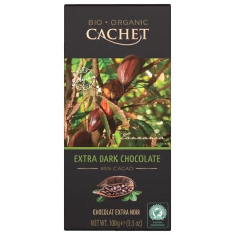 Шоколад Cachet горький, 85%, 100 г