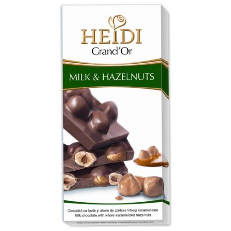 Шоколад Heidi Grand'Or молочный с лесным орехом, 100 г