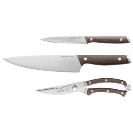 Набор BergHOFF Ron 2 ножа и ножницы коричневый