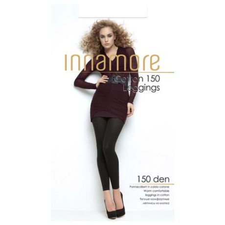 Леггинсы Innamore Cotton Leggings 150 den, размер 2-S, nero