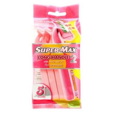 Super Max Long Handle 2 for Women бритвенный станок упаковка из 5 шт