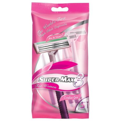 Super Max 3 Triple Blade for Women бритвенный станок упаковка из 5 шт