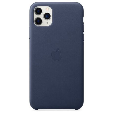 Чехол Apple кожаный для Apple iPhone 11 Pro Max темно-синий