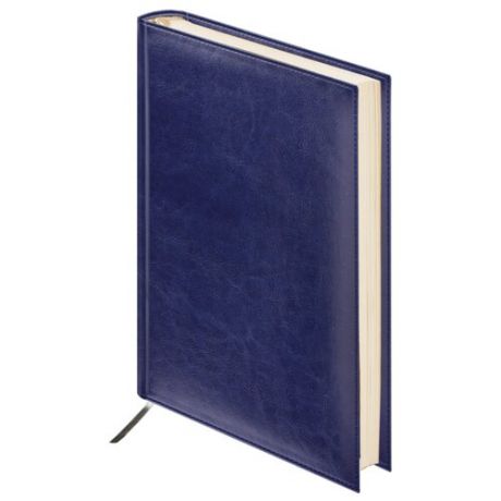 Ежедневник BRAUBERG Imperial недатированный, искусственная кожа, А6, 160 листов, темно-синий