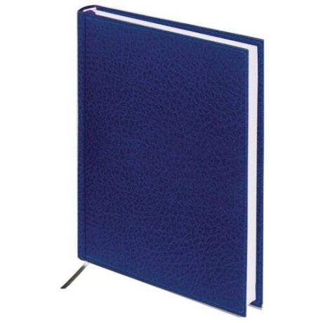 Ежедневник BRAUBERG Profile недатированный, искусственная кожа, А5, 160 листов, синий