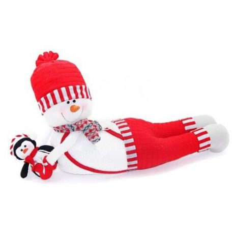 Фигурка Новогодняя Сказка Снеговик-весельчак 66 см красный