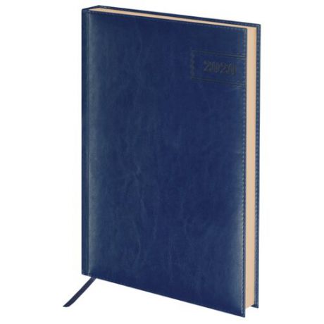 Ежедневник BRAUBERG Imperial датированный на 2020 год, искусственная кожа, А4, 168 листов, темно-синий