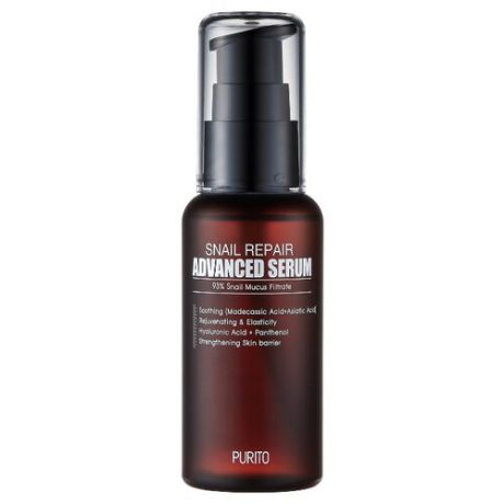 Purito Snail Repair Advanced Serum Восстанавливающая сыворотка для лица с 93% улиточного муцина, 60 мл