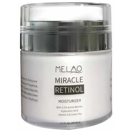 MELAO Miracle Retinol moisturizer крем для лица с ретинолом и гиалуроновой кислотой, 50 мл
