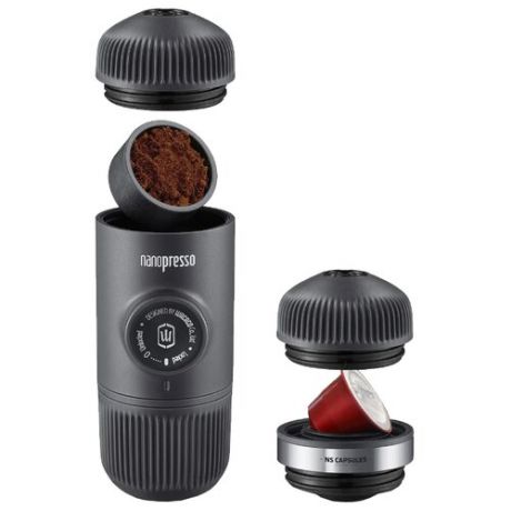 Кофеварка рожковая Wacaco Nanopresso + NS adapter grey