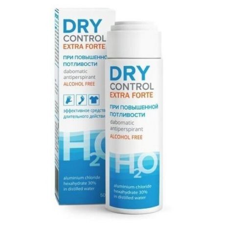 Антиперспирант дабоматик Dry Control Extra forte H2O без спирта, 50 мл