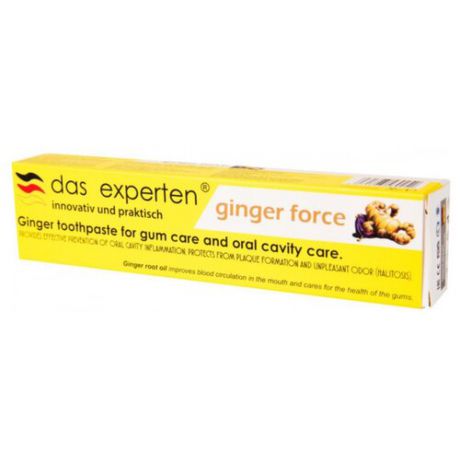 Зубная паста DAS EXPERTEN Ginger Force, 70 мл