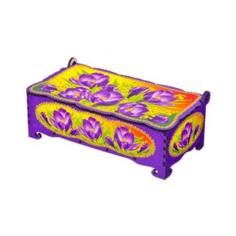 Сувенирный Дом Панда шкатулка Крокус 531114СК фиолетовый