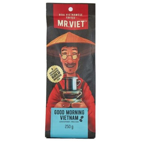 Кофе в зернах Mr.Viet Good Morning Vietnam, робуста, 250 г