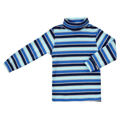 Водолазка ДО (Детская одежда) размер 116-122, бежевый/индиго/синий