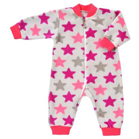 Комбинезон ДО (Детская одежда) размер 62, серый/розовый