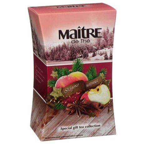 Чай черный Maitre Яблоко-корица, подарочная упаковка, 90 г