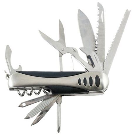 Нож многофункциональный ECOS SR083 (11 функций) с чехлом металлик