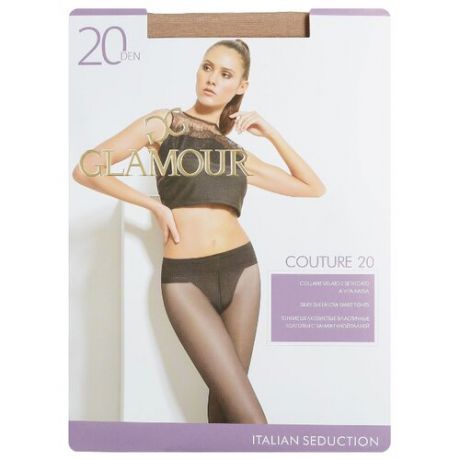 Колготки Glamour Couture 20 den, размер 2-S, miele