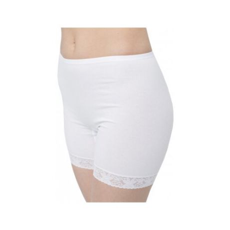 Santini Трусы панталоны комфорт с кружевом, размер 46, белый