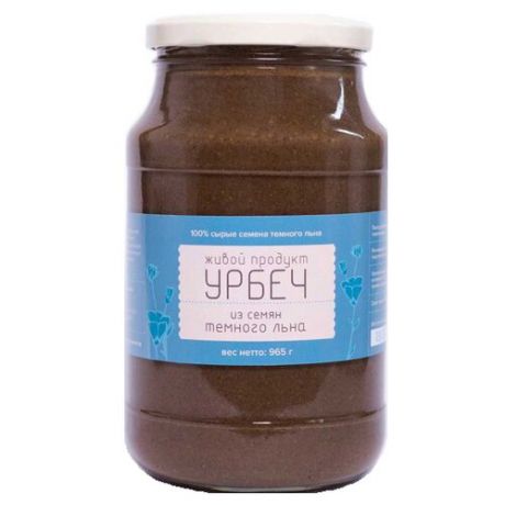 Живой Продукт Урбеч натуральная паста из семян темного льна, 965 г