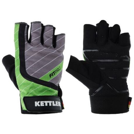 Перчатки KETTLER Fitness Gloves AK-310M-G2 серый/черный/зеленый S
