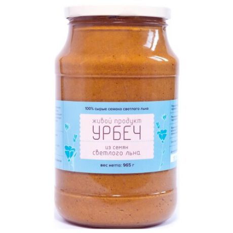 Живой Продукт Урбеч натуральная паста из семян светлого льна, 965 г