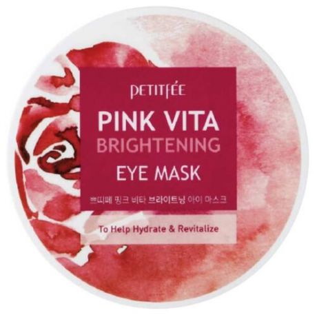Petitfee Тканевые пати для кожи вокруг глаз Pink Vita Brightening Eye Mask 70 г (60 шт.)
