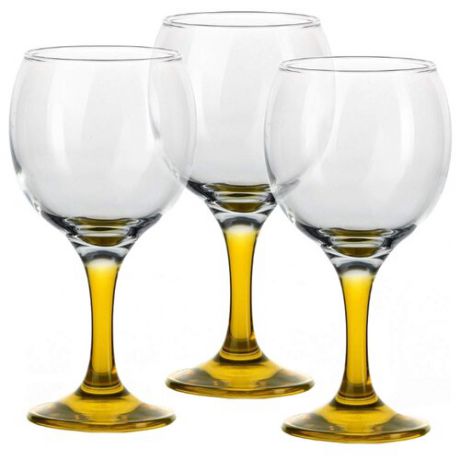 Glass4you Набор бокалов 44411 3 штуки 290 мл прозрачный/желтый