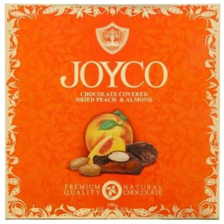 Персик Joyco в шоколаде с миндалем, 190 г