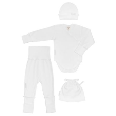 Комплект одежды lucky child размер 18 (56-62), белый