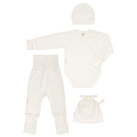 Комплект одежды lucky child размер 18 (50-56), молочный