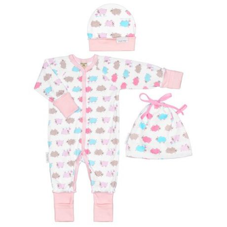 Комплект одежды lucky child размер 18 (50-56), розовый