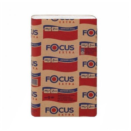 Полотенца бумажные Focus Z-сложения белые однослойные 5044994, 1 рул., 250 л.