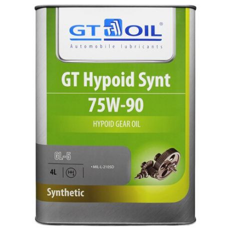 Трансмиссионное масло GT OIL HYPOID GL-5 75W-90 4 л