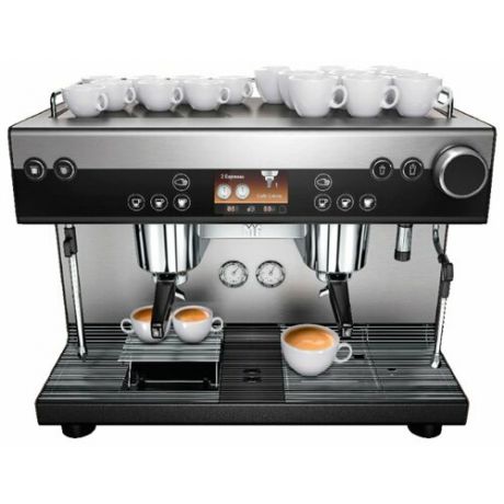 Кофеварка рожковая WMF Espresso серебристый/черный