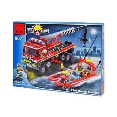 Конструктор Qman Fire Rescue 907 Спасатель: Катер и перевозчик